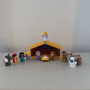 Fisher Price Little People Nativity Set Incomplete Stable Figures Animals